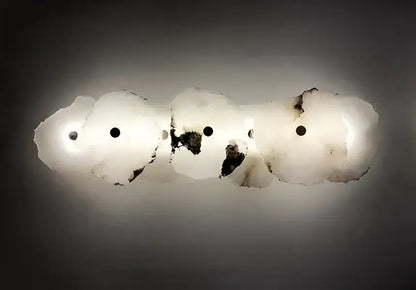 Modern ivory white marble led ceiling light living room fixture