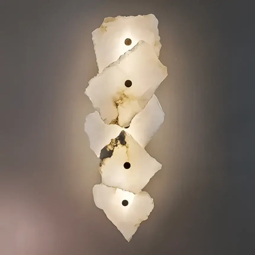 Modern ivory white marble led ceiling light living room fixture
