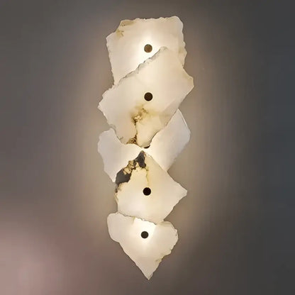 Modern ivory white marble led ceiling light living room fixture
