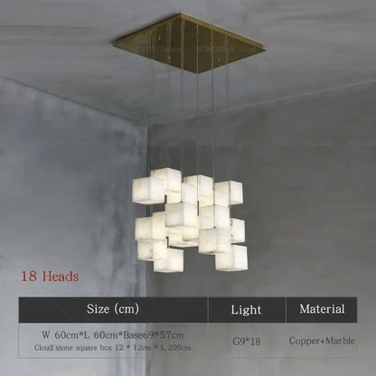 Modern jade design spiral alabaster chandelier living room light