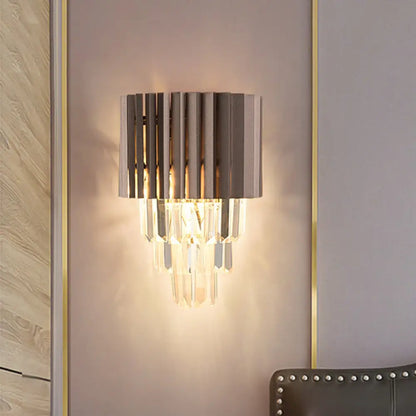 DecorBites™ Modern K9 Crystal Wall Light with 2 Heads - Black