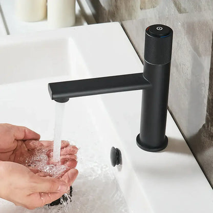 Modern knurled gold single handle bathroom faucet mixer