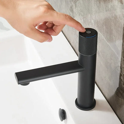Modern knurled gold single handle bathroom faucet mixer