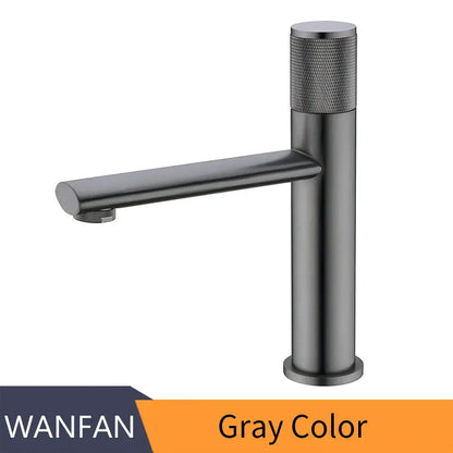 Modern knurled gold single handle bathroom faucet mixer