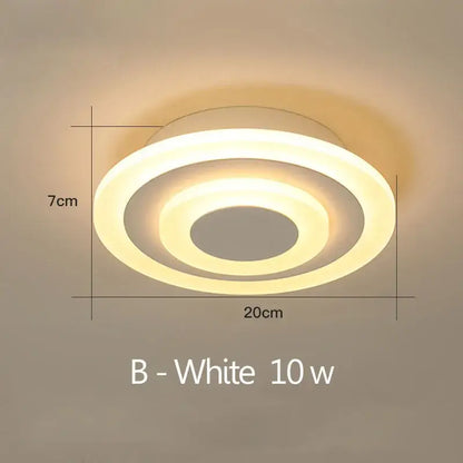 Modern layered geometric led ceiling light living room black trim