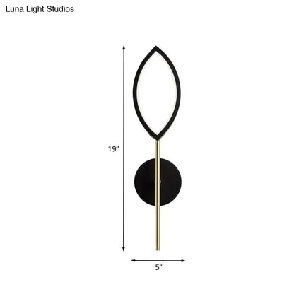Modern leaf black & gold finish wall light living room