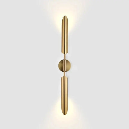 Modern leaf gold led wall lamp for bedroom with glass bulb
