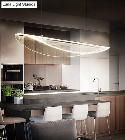 Modern leaf shaped acrylic led pendant light for dining room