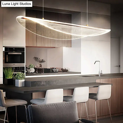 Modern leaf shaped acrylic led pendant light for dining room