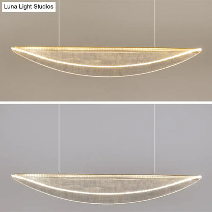Modern leaf shaped acrylic led pendant light for dining room