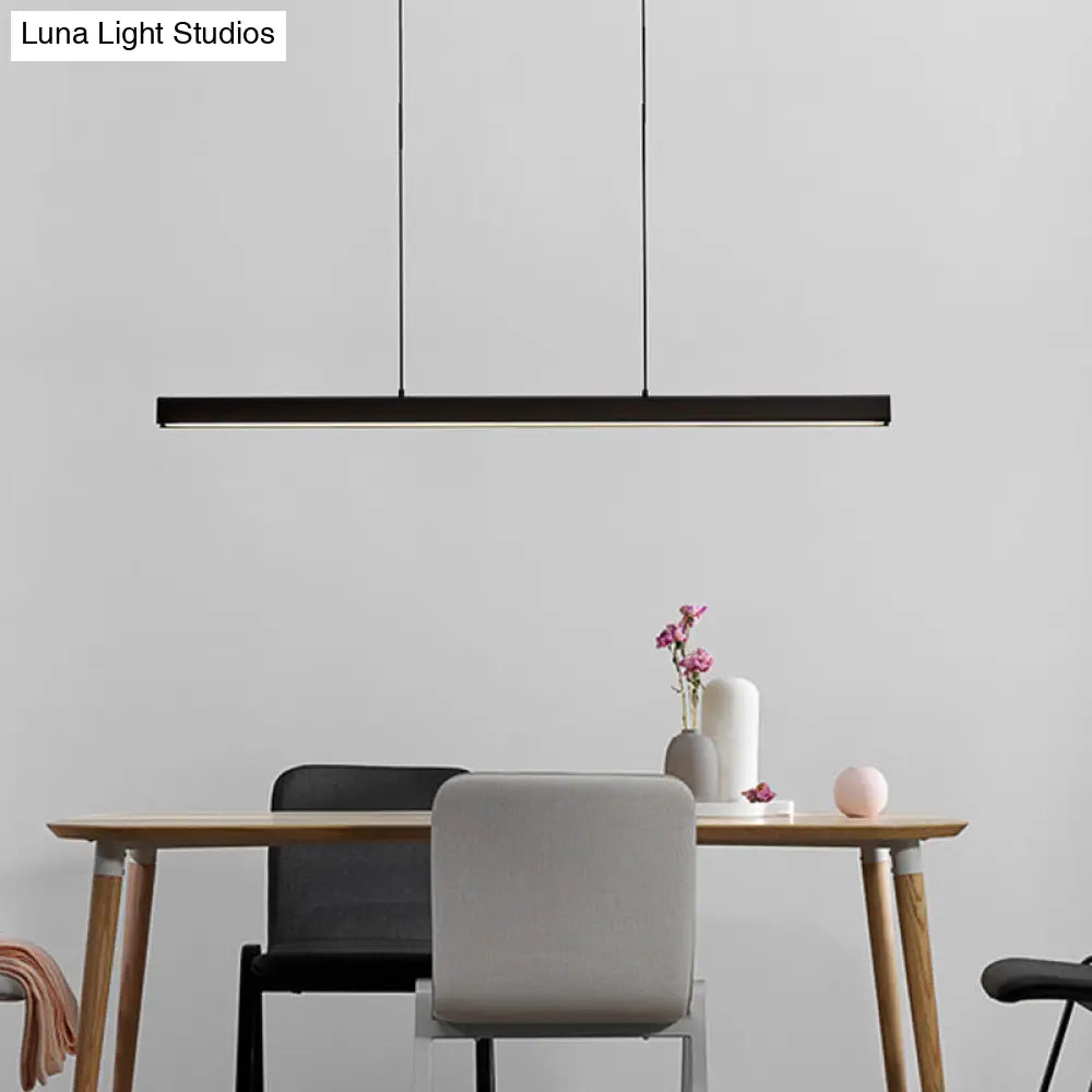 DecorBites™ Modern LED Acrylic Ceiling Light Bar in Black for Island - Width Options: 23.5"/31.5"/39