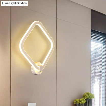 DecorBites™ Modern LED Acrylic Wall Lamp for Bedside with Rhombus Frame