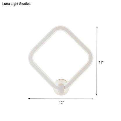 DecorBites™ Modern LED Acrylic Wall Lamp for Bedside with Rhombus Frame