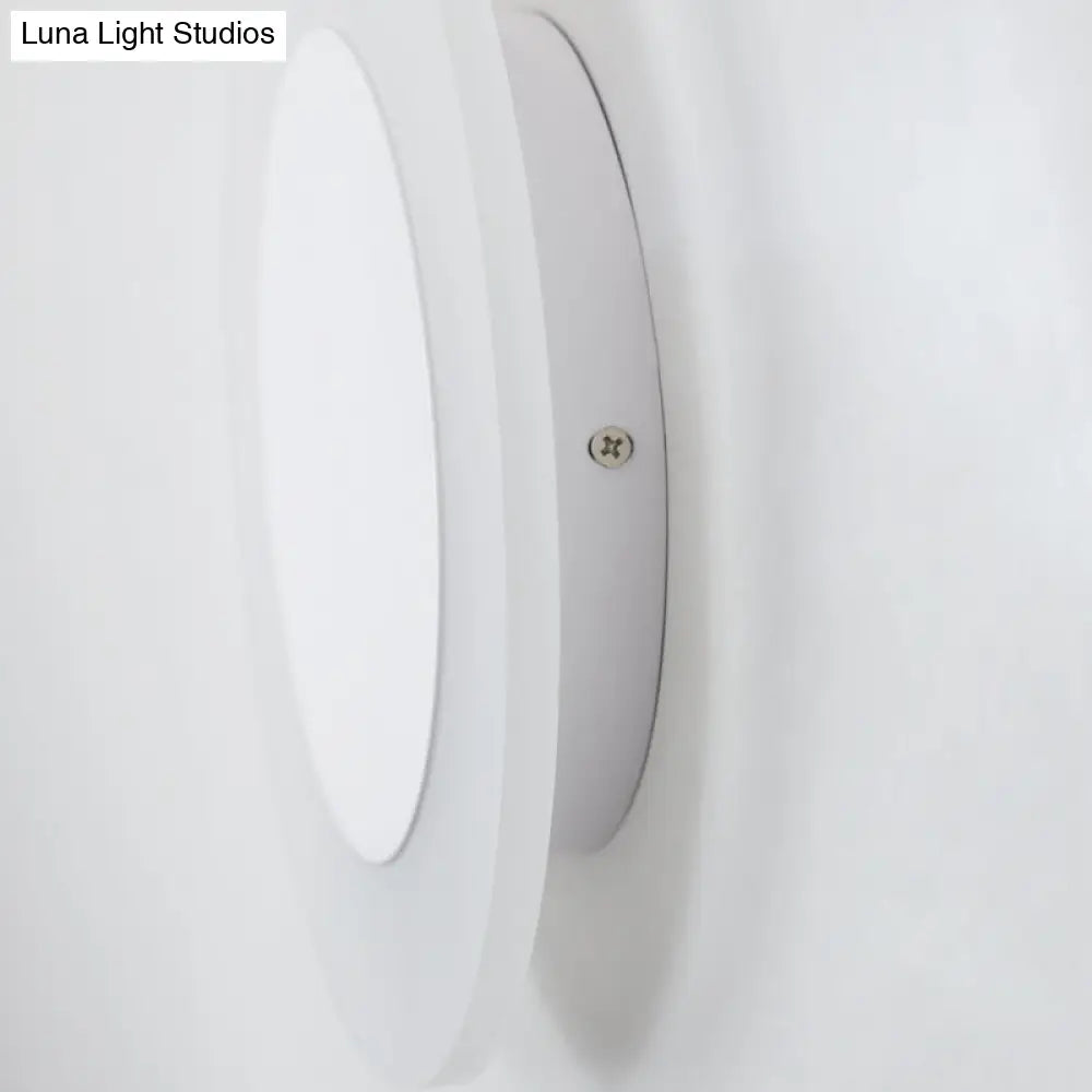 DecorBites™ Modern LED Acrylic Wall Sconce – Halo Ring White Lighting Fixture in Warm/White Light
