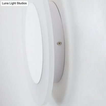 DecorBites™ Modern LED Acrylic Wall Sconce – Halo Ring White Lighting Fixture in Warm/White Light