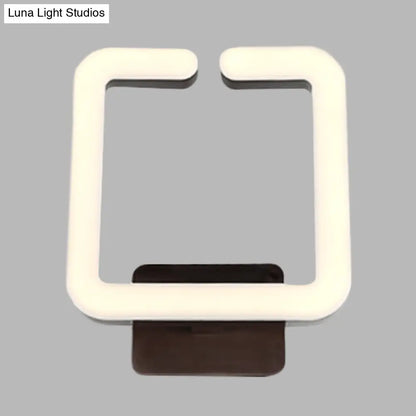 DecorBites™ Modern LED Aluminum Wall Sconce in Warm/White/Natural Light - Square Coffee Design