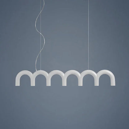 DecorBites™ Modern LED Arch Chandelier in Black/White/Orange/Blue