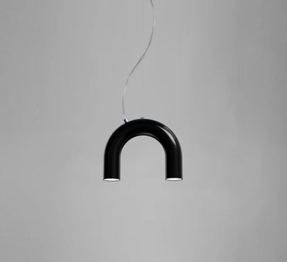 DecorBites™ Modern LED Arch Chandelier in Black/White/Orange/Blue