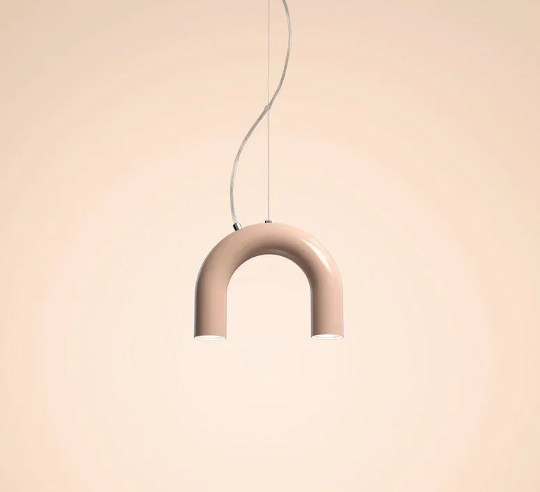 DecorBites™ Modern LED Arch Chandelier in Black/White/Orange/Blue