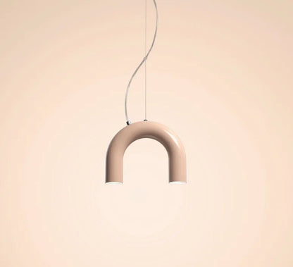 DecorBites™ Modern LED Arch Chandelier in Black/White/Orange/Blue