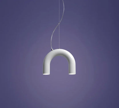 DecorBites™ Modern LED Arch Chandelier in Black/White/Orange/Blue