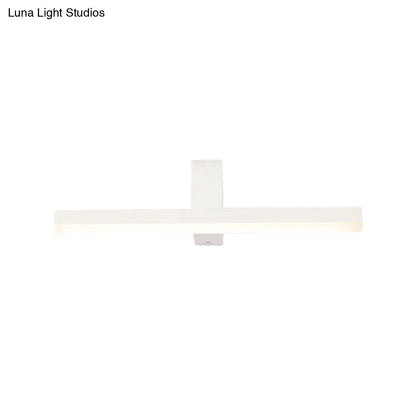 DecorBites™ Modern LED Bathroom Vanity Light - Stylish Black/White Wall Lighting with Slender Metal Shade - Warm/White Light