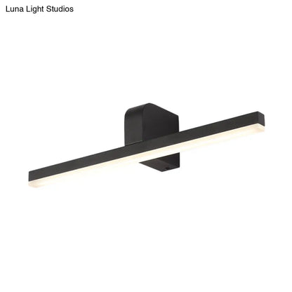 DecorBites™ Modern LED Bathroom Vanity Light - Stylish Black/White Wall Lighting with Slender Metal Shade - Warm/White Light