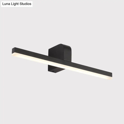 DecorBites™ Modern LED Bathroom Vanity Light - Stylish Black/White Wall Lighting with Slender Metal Shade - Warm/White Light