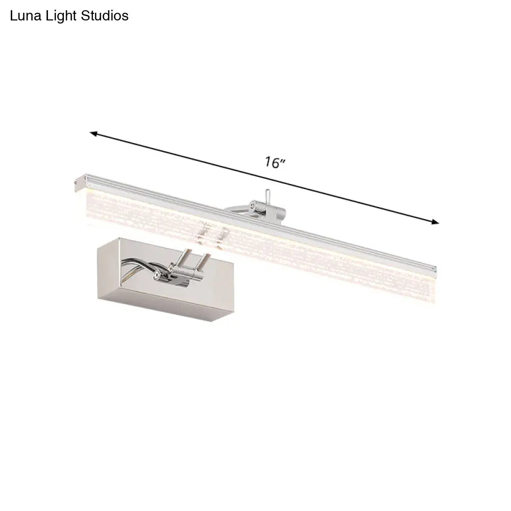 DecorBites™ Modern LED Bathroom Wall Vanity Light with Rectangle Acrylic Shade and Warm/White Light