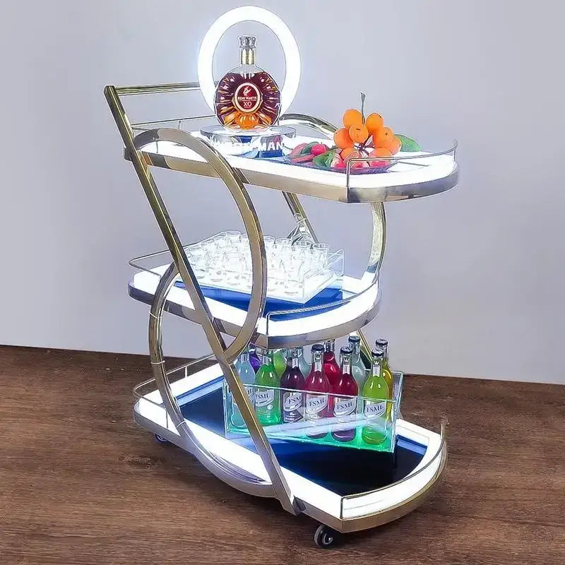 Modern led beauty salon trolley – salon storage cart