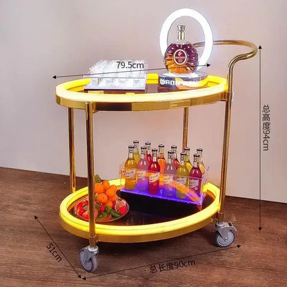 Modern led beauty salon trolley – salon storage cart