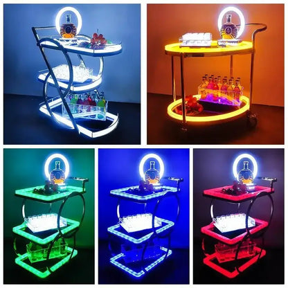 Modern led beauty salon trolley – salon storage cart