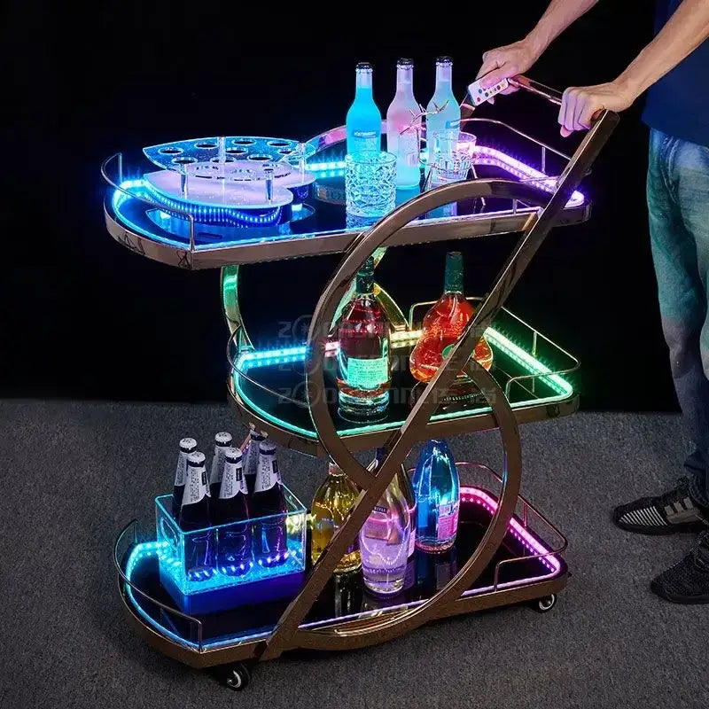 Modern led beauty salon trolley – salon storage cart