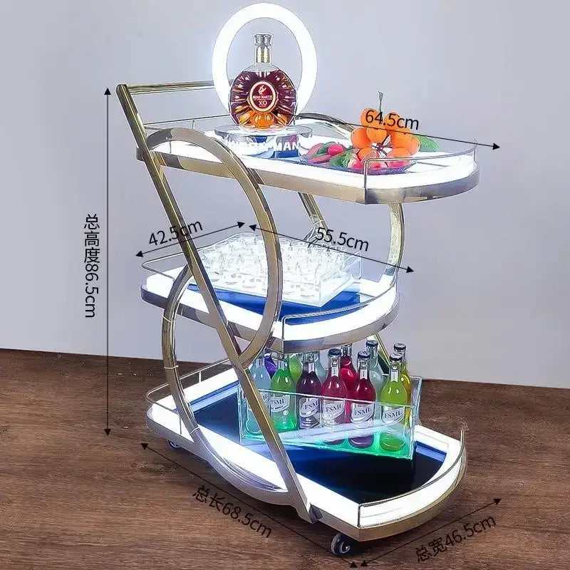 Modern led beauty salon trolley – salon storage cart