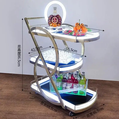 Modern led beauty salon trolley – salon storage cart