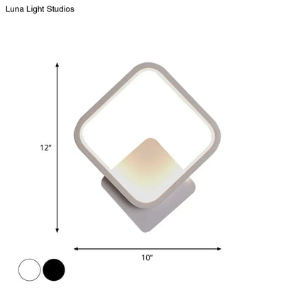 DecorBites™ Modern LED Bedside Wall Light - Aluminum Minimalistic Sconce Lighting in Black/White, 8"/10"/12.5" Dia