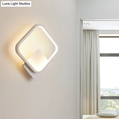 DecorBites™ Modern LED Bedside Wall Light - Aluminum Minimalistic Sconce Lighting in Black/White, 8"/10"/12.5" Dia