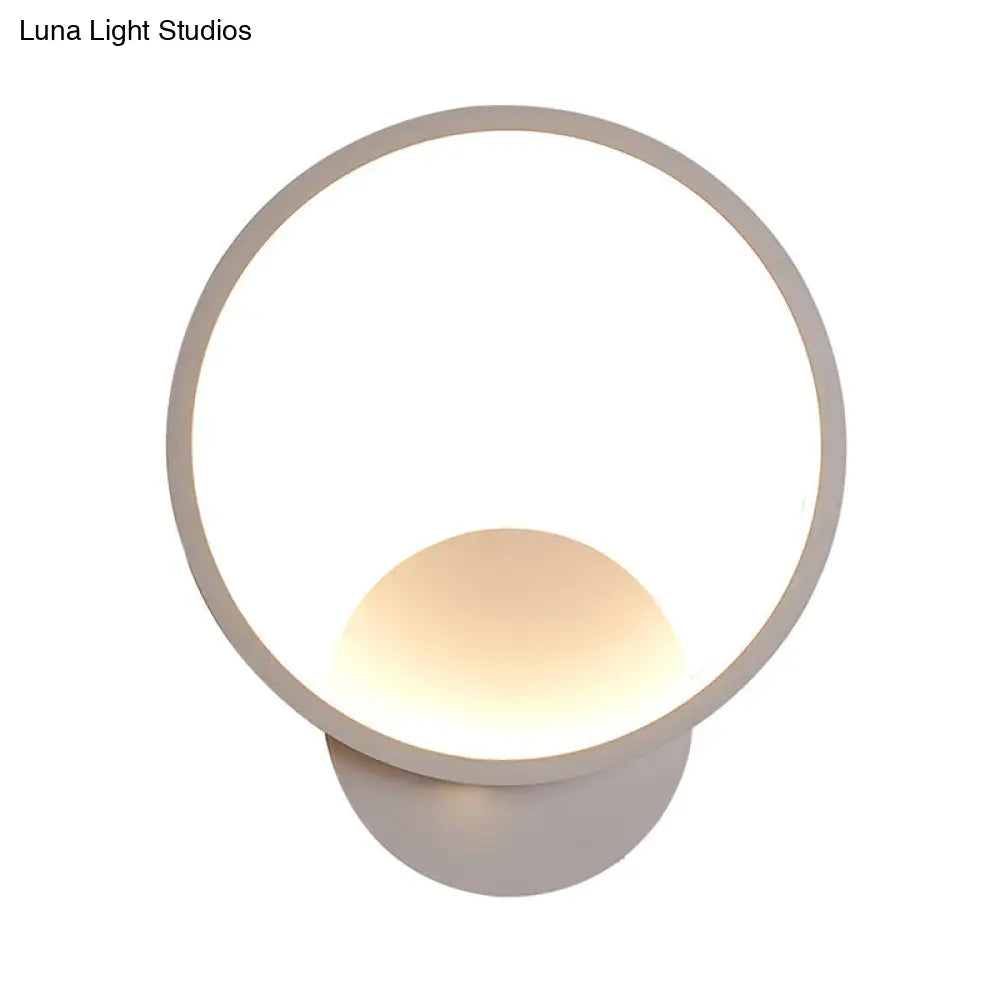 DecorBites™ Modern LED Bedside Wall Light - Aluminum Minimalistic Sconce Lighting in Black/White, 8"/10"/12.5" Dia