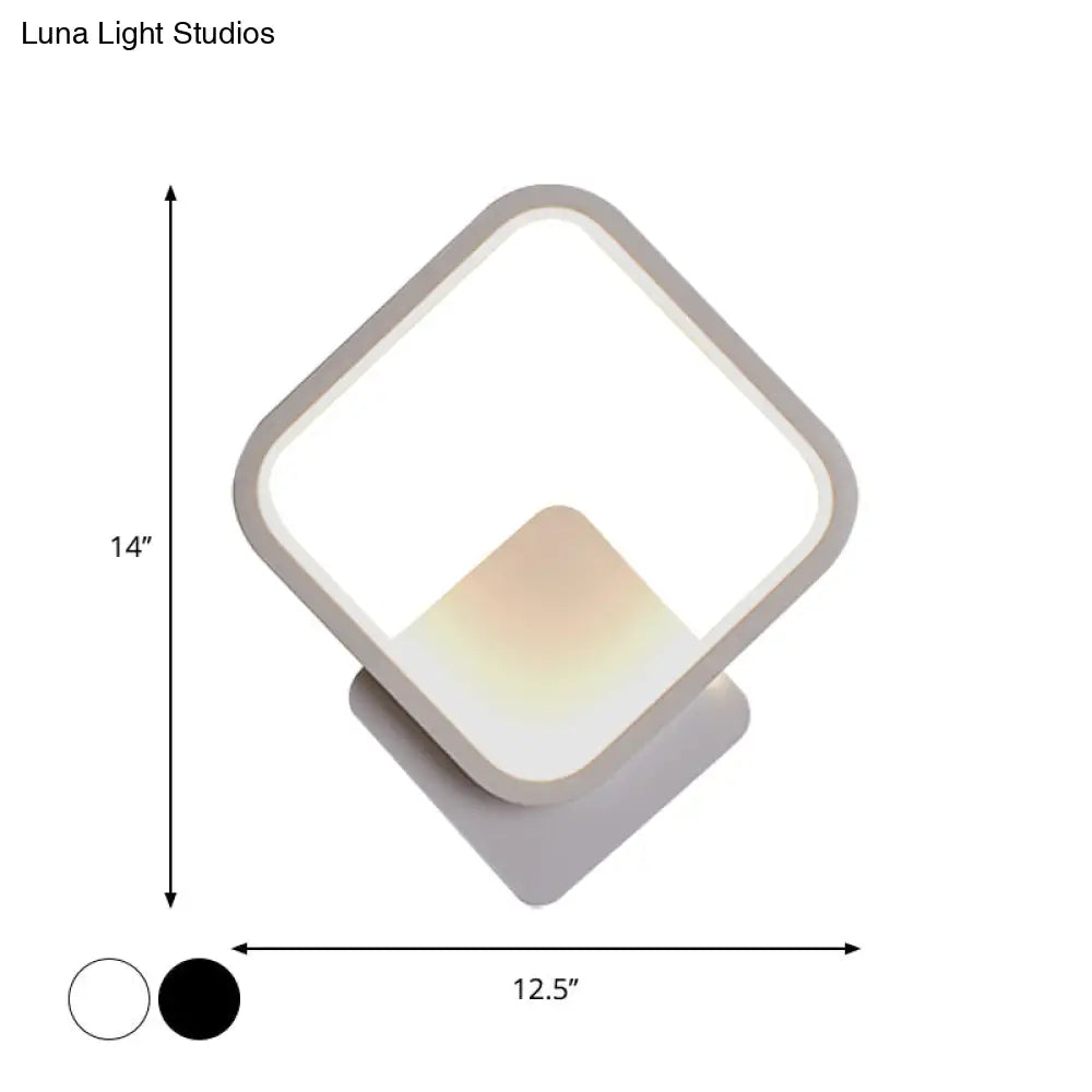 DecorBites™ Modern LED Bedside Wall Light - Aluminum Minimalistic Sconce Lighting in Black/White, 8"/10"/12.5" Dia
