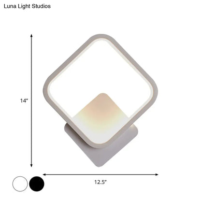 DecorBites™ Modern LED Bedside Wall Light - Aluminum Minimalistic Sconce Lighting in Black/White, 8"/10"/12.5" Dia