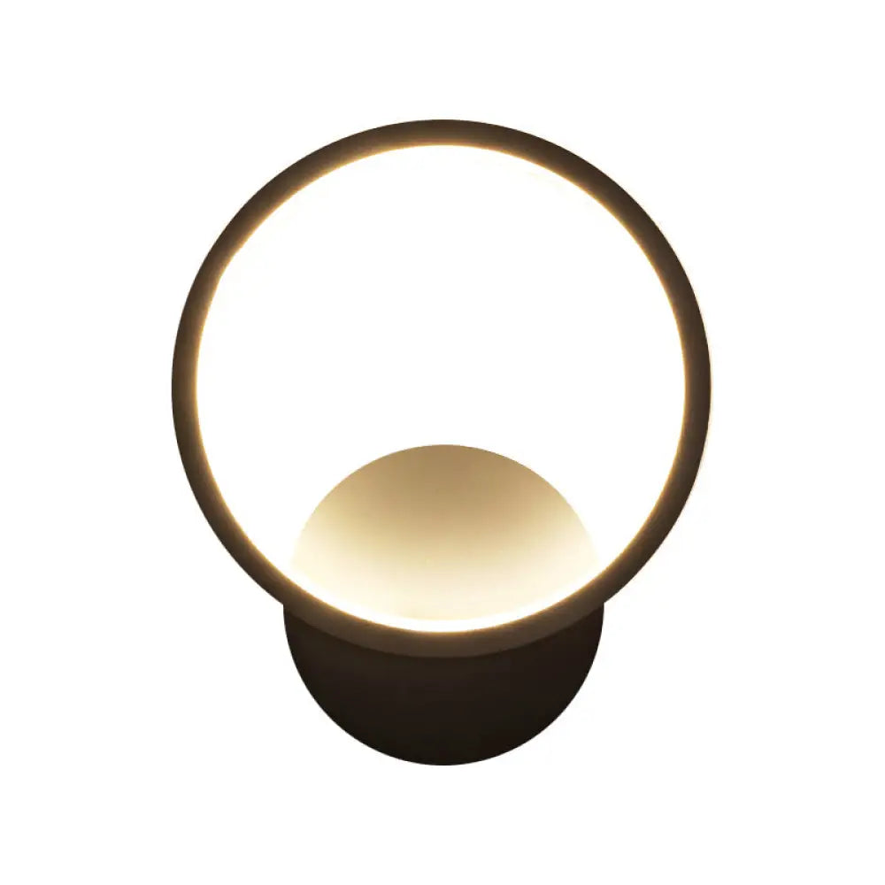 DecorBites™ Modern LED Bedside Wall Light - Aluminum Minimalistic Sconce Lighting in Black/White, 8"/10"/12.5" Dia