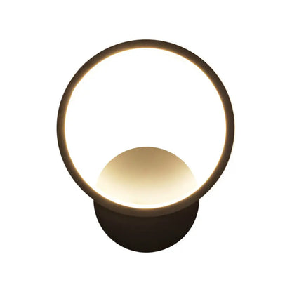 DecorBites™ Modern LED Bedside Wall Light - Aluminum Minimalistic Sconce Lighting in Black/White, 8"/10"/12.5" Dia