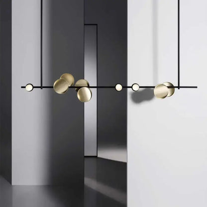 Modern led black metal circle chandelier – dining room pendant light