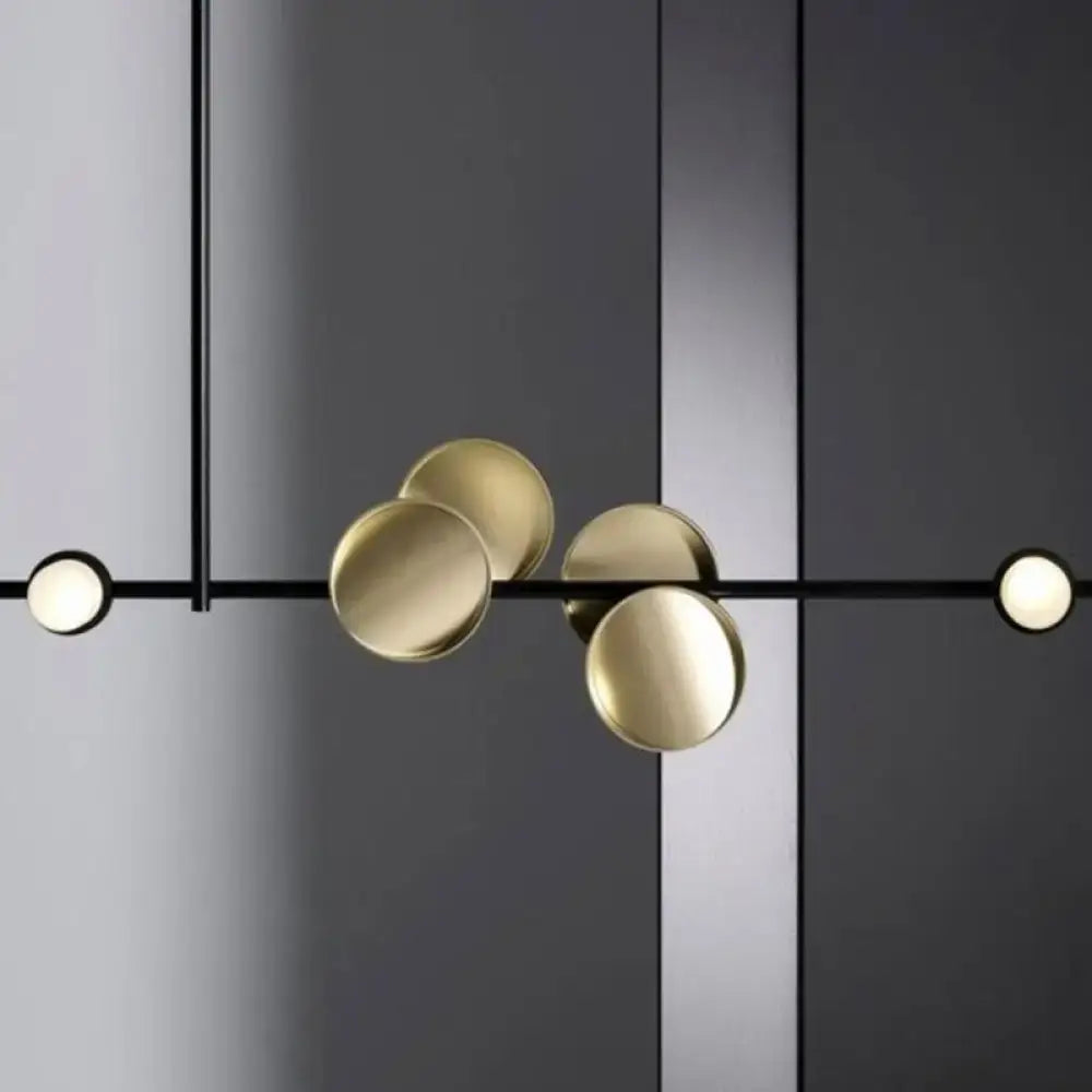 Modern led black metal circle chandelier – dining room pendant light