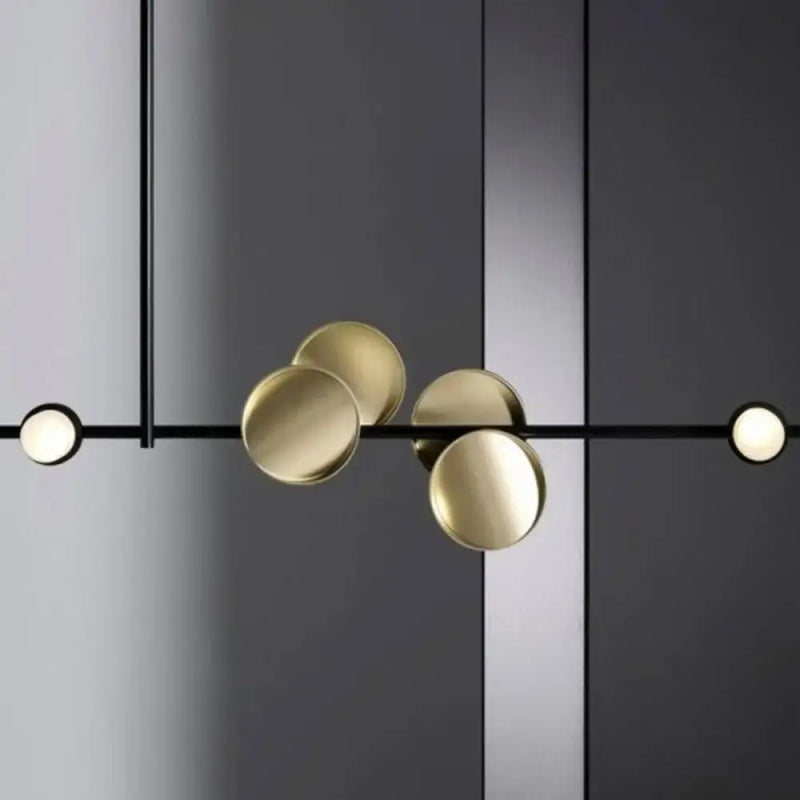 Modern led black metal circle chandelier – dining room pendant light