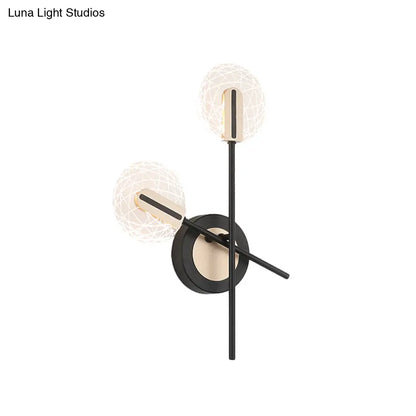 DecorBites™ Modern LED Black Rounded Wall Sconce Lighting in Warm/White Light