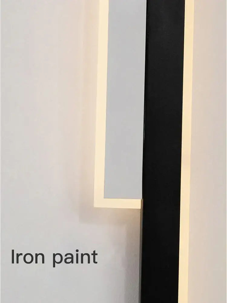 Modern led black wall lamp set for living room with gold glow