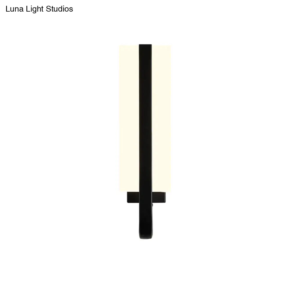 DecorBites™ Modern LED Black Wall Sconce Light Fixture for Living Room - Minimalistic Metal Design, White/Warm Light