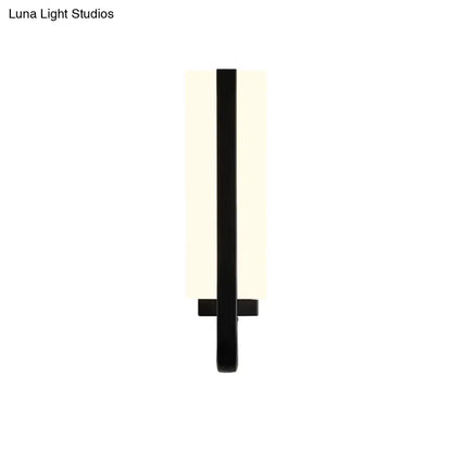 DecorBites™ Modern LED Black Wall Sconce Light Fixture for Living Room - Minimalistic Metal Design, White/Warm Light