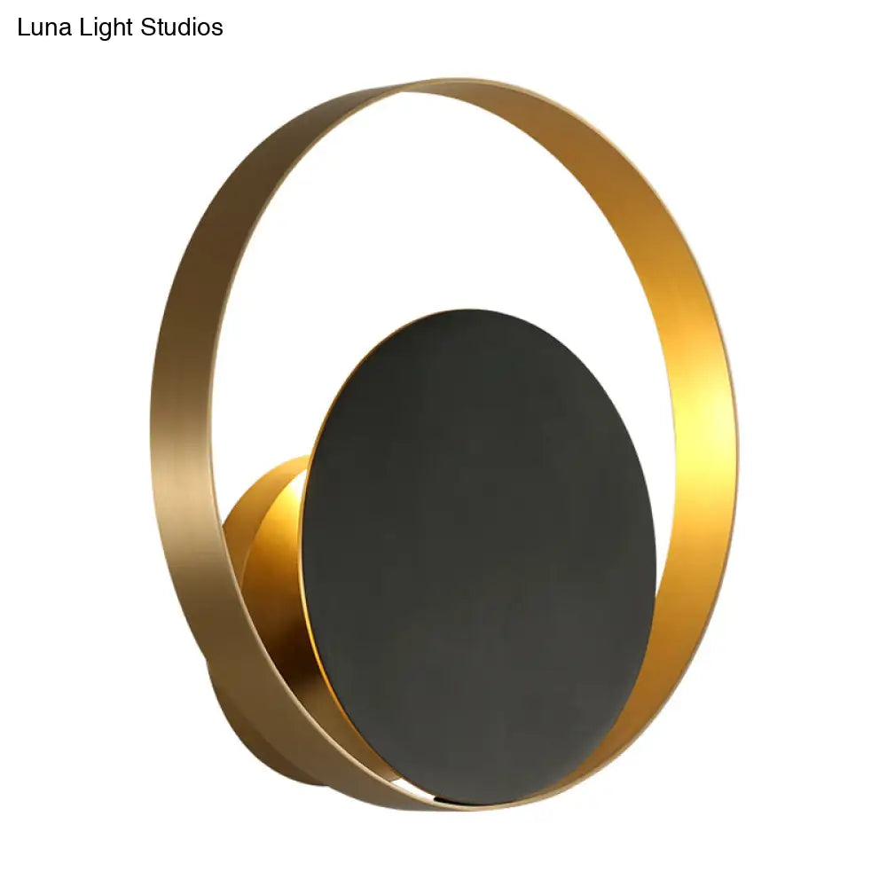 DecorBites™ Modern LED Brass Wall Sconce Light for Bedroom - Loop Metallic Wall Lighting Idea